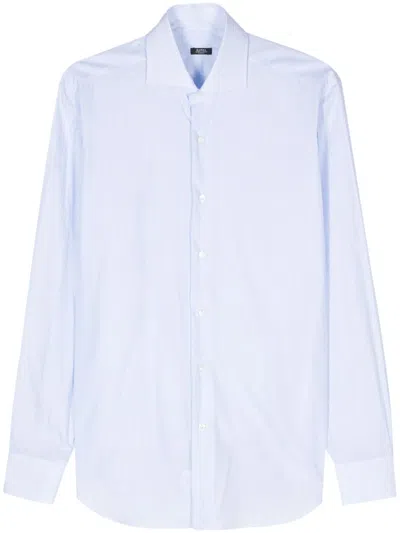 BARBA NAPOLI CHECK-PATTERN POPLIN SHIRT