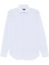 Barba Napoli Check-print Shirt In Blau
