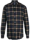 Barba Napoli Checked Long-sleeve Cotton Shirt In Brown
