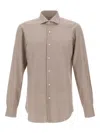 Barba Napoli Checked Long-sleeves Shirt In Brown