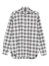 Barba Napoli Checked Shirt In Gray