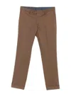 Barba Napoli Turn-up Trousers In Brown