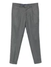 Barba Napoli Napoli Pleated Wool Trousers In Gray