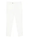 Barba Napoli Tailored White Chinos With Minimalist Design In White