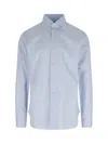 Barba Napoli Classic-collar Cotton Shirt In Blue