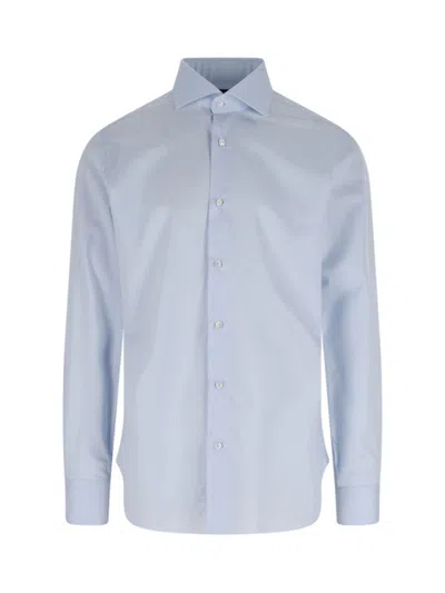 BARBA NAPOLI CLASSIC COTTON SHIRT - LIGHT BLUE