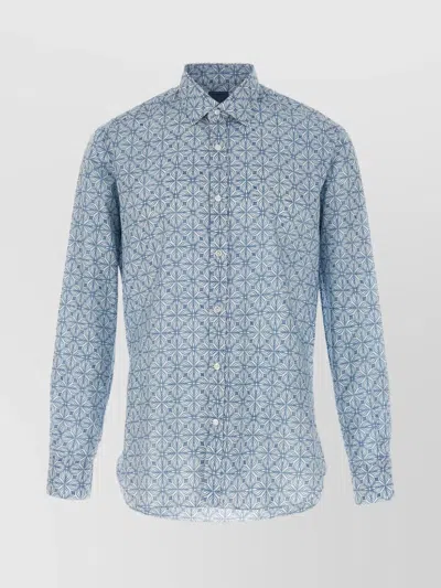 BARBA NAPOLI 'CLASSIC GEOMETRIC PATTERN SHIRT BUTTONS'