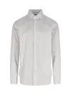 Barba Napoli Embroidered-detail Cotton Shirt In White