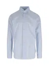Barba Napoli Classic-collar Cotton Shirt In Blue