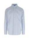 Barba Napoli Classic-collar Cotton Shirt In Blue