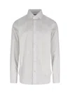 Barba Napoli Embroidered-detail Cotton Shirt In White