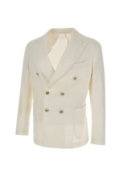 Barba Napoli Cotton Blazer In White