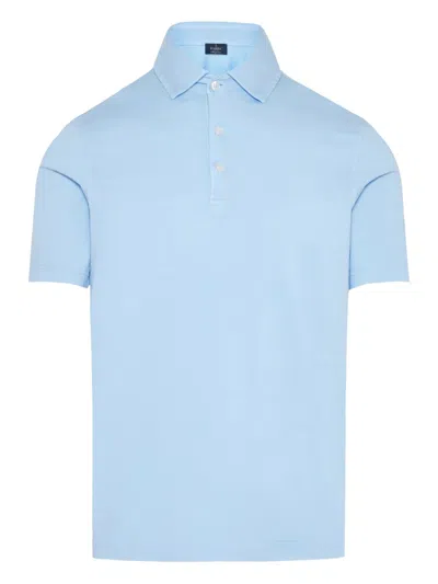 Barba Napoli Cotton Polo Shirt In Blue