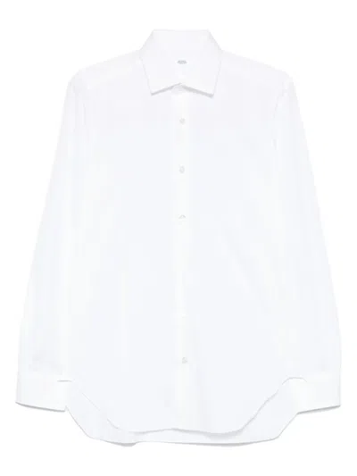 Barba Napoli Cotton Shirt In 白色