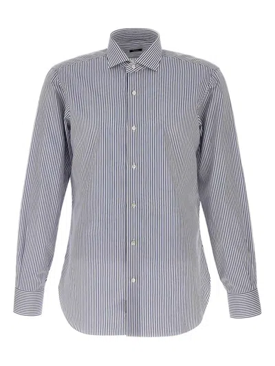 Barba Napoli Cotton Shirt In Gray