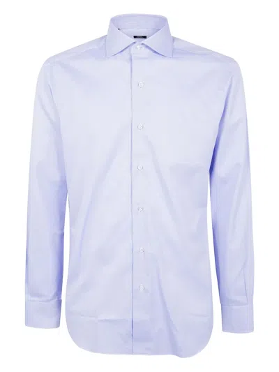Barba Napoli Cotton Shirt In Blue