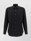 Barba Napoli Cotton Shirt With Button Cuffs And Collar In Black