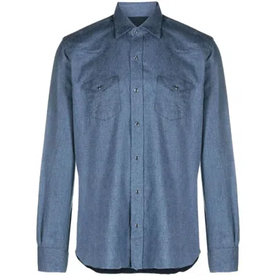 Barba Napoli Cotton Shirts In Blue