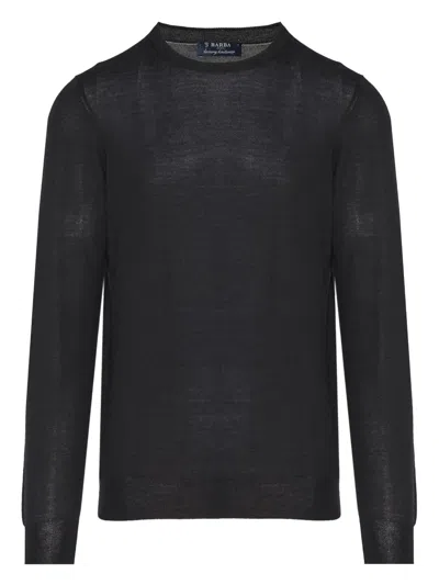 Barba Napoli Crew-neck Sweater In Black