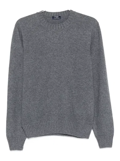 Barba Napoli Crew-neck Sweater In Gray
