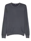 Barba Napoli Crew-neck Wool Sweater In Gray