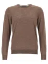 Barba Napoli Luxurious Wool-silk Blend Crew-neck Sweater In Multicolor