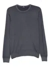 Barba Napoli Crew-neck Wool Sweater In Gray