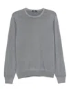 Barba Napoli Crew-neck Wool Sweater In Gray