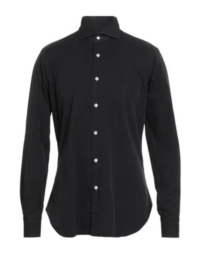 Barba Napoli Culto Man Shirt Black Size 15 ¾ Cotton