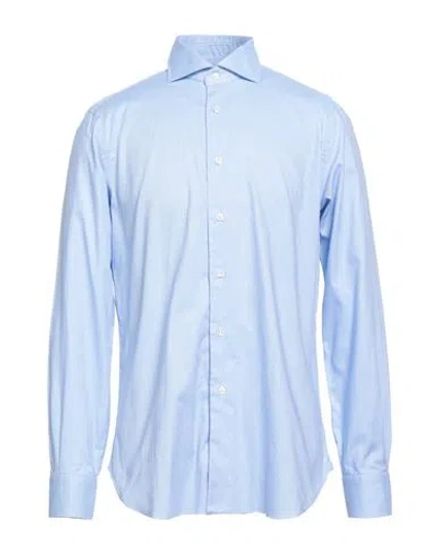 Barba Napoli Culto Man Shirt Light Blue Size 17 Cotton