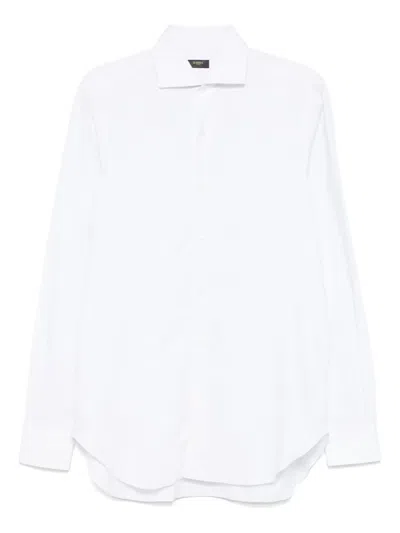 Barba Napoli Poplin Shirt In White