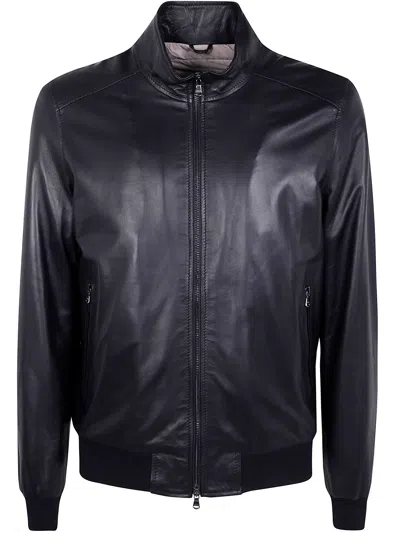 Barba Napoli Dakota Biker Jacket In Black