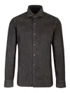 Barba Napoli Dandy Life Denim Shirt In Gray