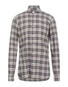 Barba Napoli Dandy Life Man Shirt Beige Size 16 ½ Cotton In Gray