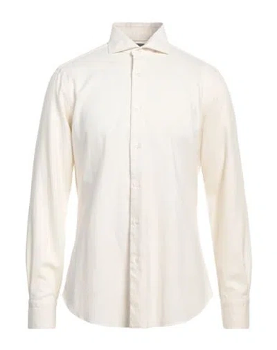 Barba Napoli Dandy Life Man Shirt Cream Size 16 Cotton