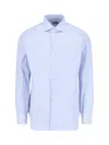 Barba Napoli Striped Pattern Shirt Collar Button-down