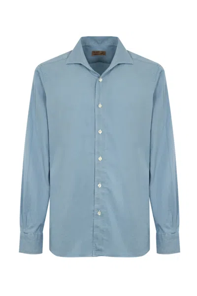 Barba Napoli Dandylife Cotton Shirt In Blue
