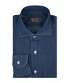 Barba Napoli Denim Shirt In Blue