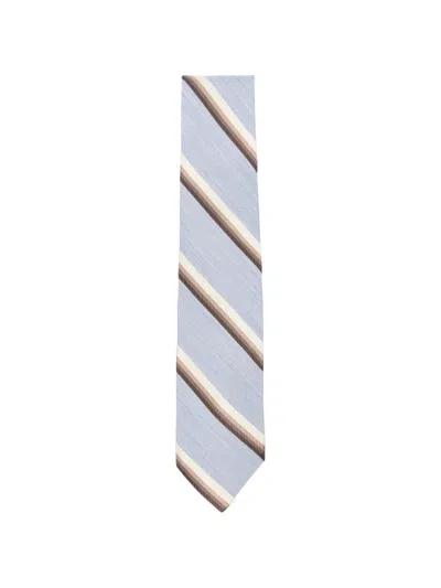 Barba Napoli Diagonal-stripe Tie In Purple