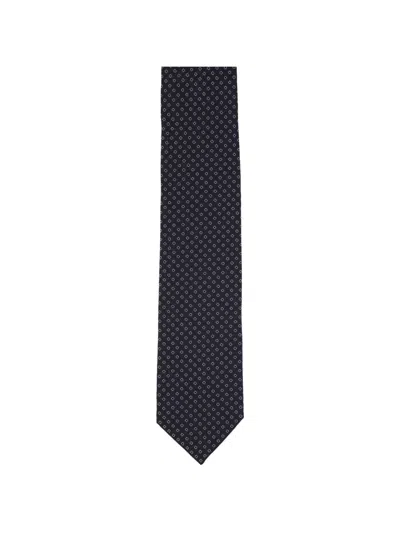 Barba Napoli Dotted Tie In Blue