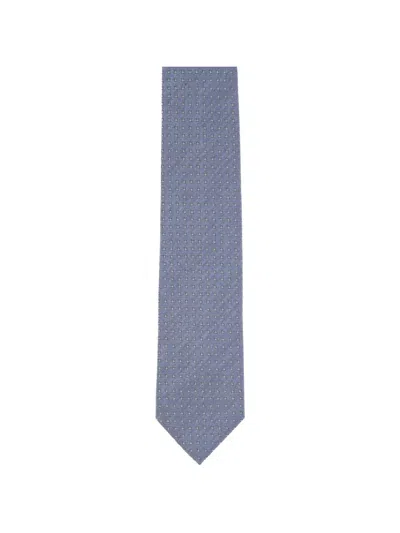 Barba Napoli Dotted Tie In Neutral