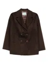 Barba Napoli Double-breasted Blazer In Brown