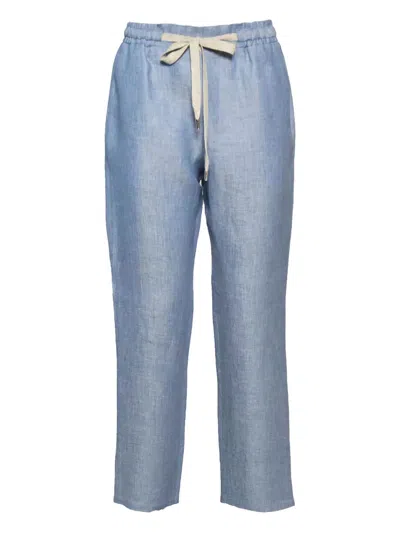 BARBA NAPOLI DRAWSTRING-WAIST TROUSERS