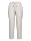Barba Napoli Barba Joke Straight Trousers In Beige Linen In Neutral