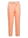 Barba Napoli Barba Joke Straight Trousers In Peach Linen