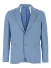 Barba Napoli Dynamic 201 Houndstooth-patterned Blazer In Blue