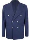 Barba Napoli Dynamic Double Breast Jacket In Blue