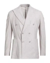 Barba Napoli Dynamic Man Blazer Beige Size 44 Cotton, Linen In Gray