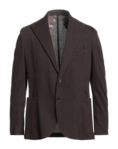 Barba Napoli Dynamic Man Blazer Chocolate Brown Size 42 Cotton, Virgin Wool, Cashmere