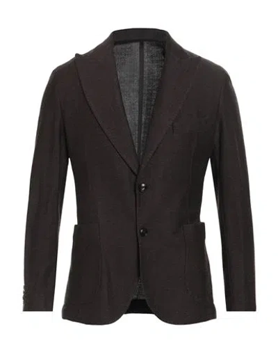 Barba Napoli Dynamic Man Blazer Chocolate Brown Size 44 Wool, Cotton